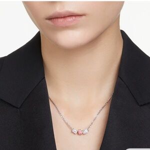 Swarovski Elegant Silver and Pink Necklace